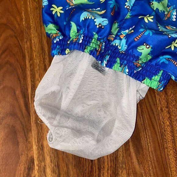 6 for $25🎃 Healthtex Blue Dinosaur Swim Trunks With Netting Baby Size 24 Month - Picture 4 of 4